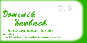 dominik wambach business card